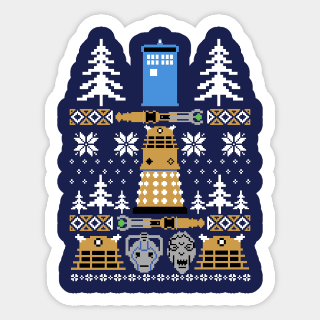 Doctor Who Ugly Sweater Sticker by APSketches